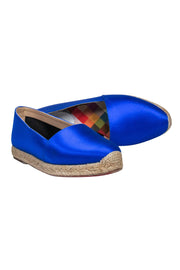 Current Boutique-Christian Louboutin - Bright Cobalt Satin Espadrille Flats Sz 6.5