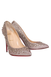 Current Boutique-Christian Louboutin - Champagne Escarpic Spike Pump Sz 10