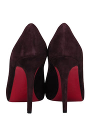 Current Boutique-Christian Louboutin - Deep Plum Suede "New Declic" Pumps Sz 7.5