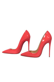 Current Boutique-Christian Louboutin - Pink Patent Leather Pointed Toe Stilettos Sz 6