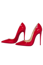 Current Boutique-Christian Louboutin - Red Patent Leather Pointed Toe Stilettos Sz 6.5