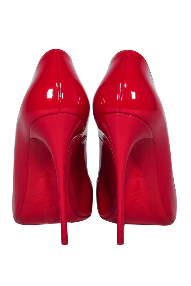 Current Boutique-Christian Louboutin - Red Patent Leather Pointed Toe Stilettos Sz 6.5