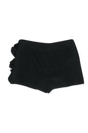 Current Boutique-Cinq a Sept - Black High-Waisted Shorts w/ Ruffles Sz 8