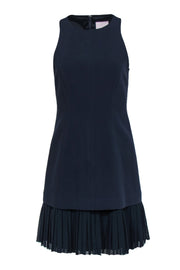 Current Boutique-Cinq a Sept - Navy Sheath Dress w/ Pleated Drop Hem Sz 4