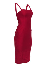 Current Boutique-Cinq a Sept - Red Sleeveless Sheath Dress Sz 2