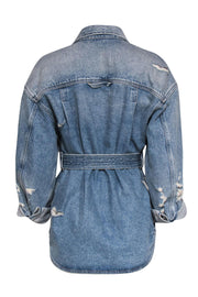 Current Boutique-Citizens of Humanity - Denim Blue Oversized Jacket w/ Tie Sz XS