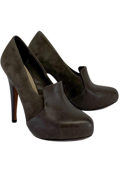 Current Boutique-Classiques Entier - Grey Suede & Leather Pumps Sz 8