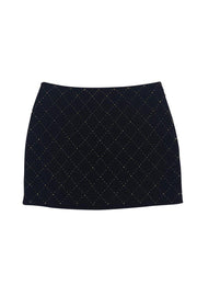 Current Boutique-Club Monaco - Black Miniskirt w/ Gold Beading Sz 12