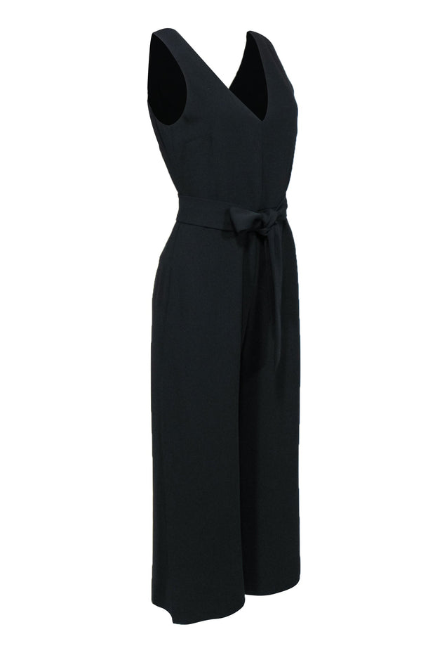 Current Boutique-Club Monaco - Black Wide-Legged "Akinya" Belted Jumpsuit Sz 2