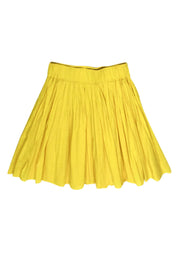 Current Boutique-Club Monaco - Bright Yellow Pleated A-Line Skirt Sz XS