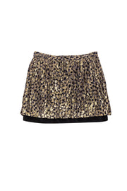 Current Boutique-Club Monaco - Gold Dot Design Miniskirt Sz 4