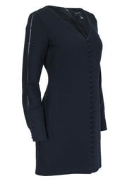 Current Boutique-Club Monaco - Navy Long Sleeve Button Front Dress Sz 0