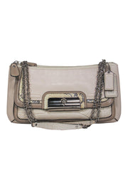 Current Boutique-Coach - Beige Leather Chain Strap "Willow" Shoulder Bag