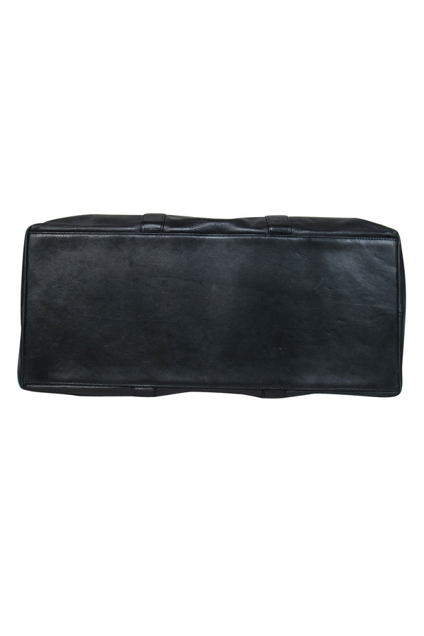 Current Boutique-Coach - Black Leather Bowler-Style Convertible Luggage Bag