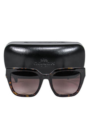 Current Boutique-Coach - Brown Marbled Square Frame Sunglasses