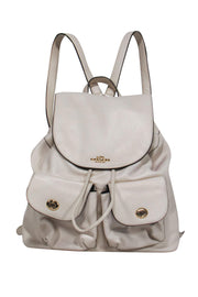 Current Boutique-Coach - Cream Pebbled Leather Backpack