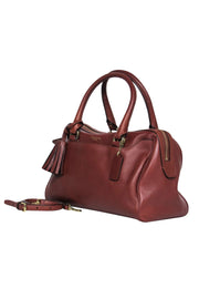 Current Boutique-Coach - Dark Brown Leather Satchel w/ Shoulder Strap