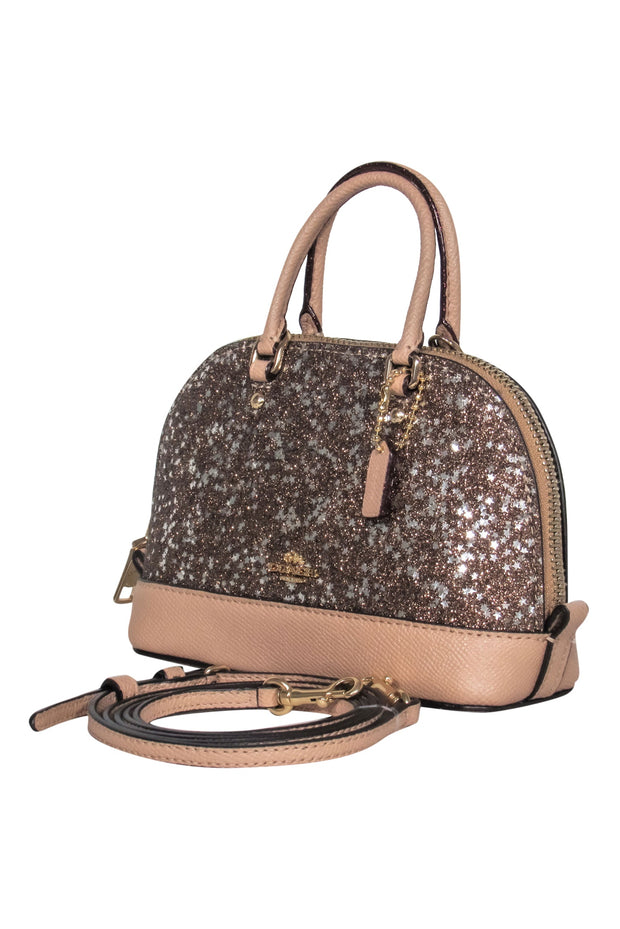 Current Boutique-Coach - Gold & Tan Sparkly Star Mini Convertible Crossbody