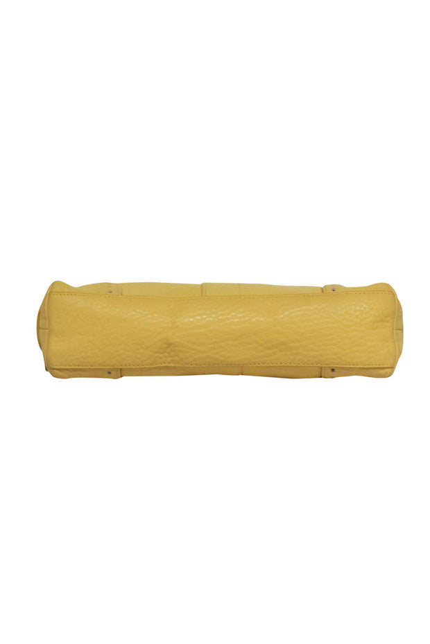 Current Boutique-Coach - Light Yellow Textured Leather Baguette