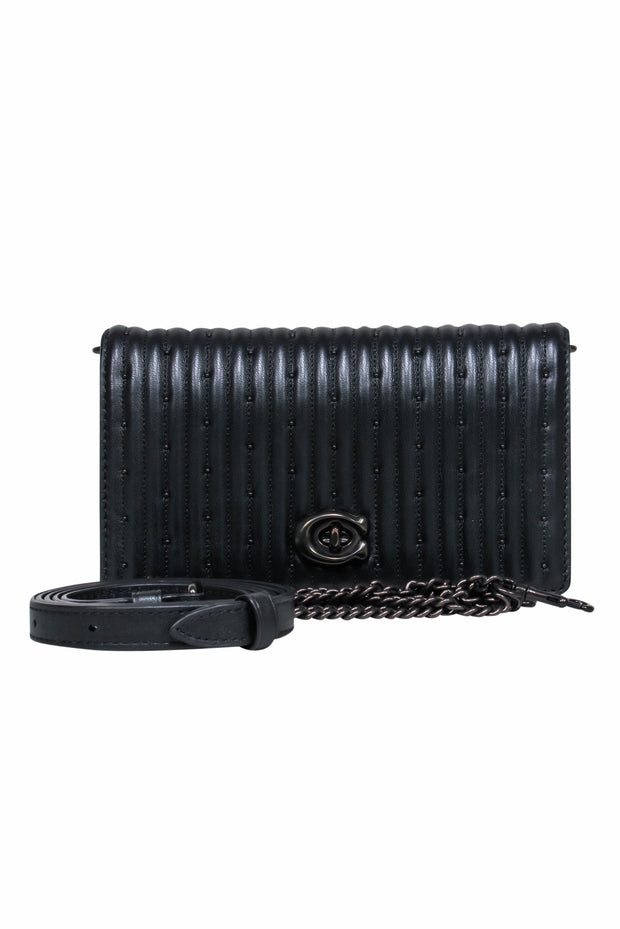 Current Boutique-Coach - Mini Crossbody Convertible Belt Bag w/ Matte Studs & Chain Strap