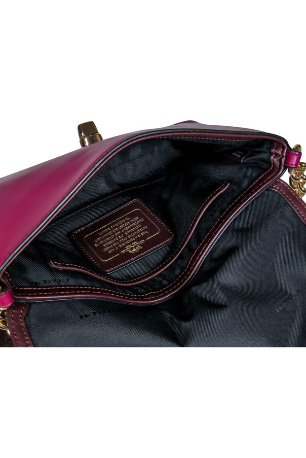 Current Boutique-Coach - Mulberry Purple Snakeskin Embossed Crossbody