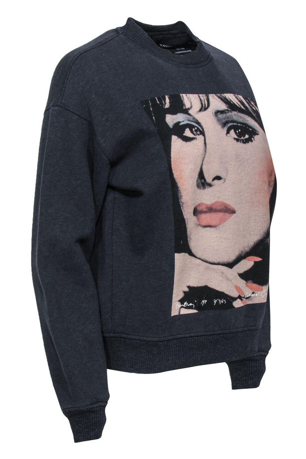 Current Boutique-Coach - Navy Barbra Streisand by Richard Bernstein Graphic Crewneck Sweatshirt Sz XS