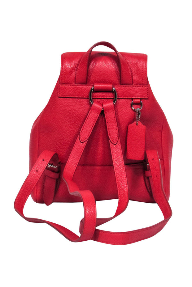 Current Boutique-Coach - Small Red Pebbled Leather Backpack