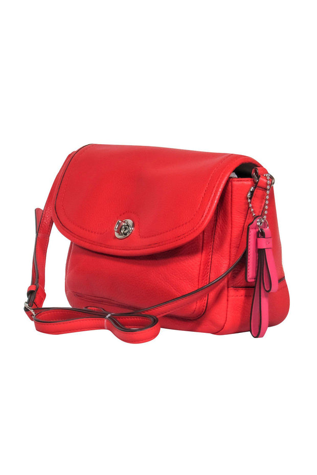 Current Boutique-Coach - Tomato Red Pebbled Leather Crossbody