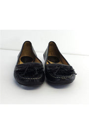 Current Boutique-Cole Haan - Black Leather Fringe Loafers Sz 7