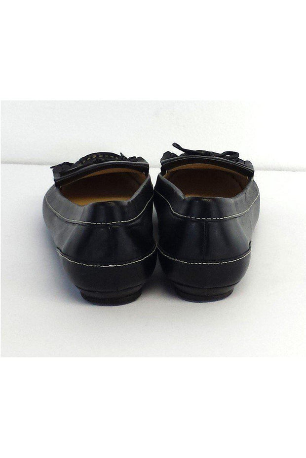 Current Boutique-Cole Haan - Black Leather Fringe Loafers Sz 7