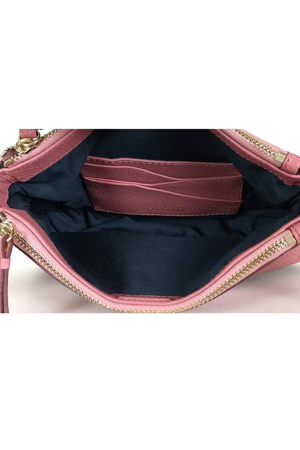 Current Boutique-Cole Haan - Pink & Brown Double Zip Crossbody