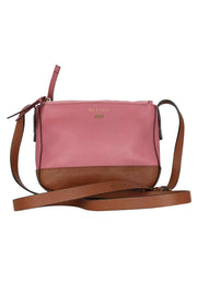 Current Boutique-Cole Haan - Pink & Brown Double Zip Crossbody