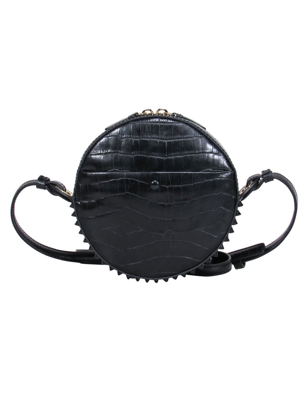 Current Boutique-Cole Haan x Rodarte – Black Leather Studded Circle Crossbody Bag