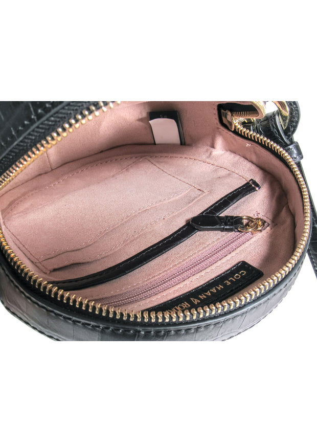 Current Boutique-Cole Haan x Rodarte – Black Leather Studded Circle Crossbody Bag