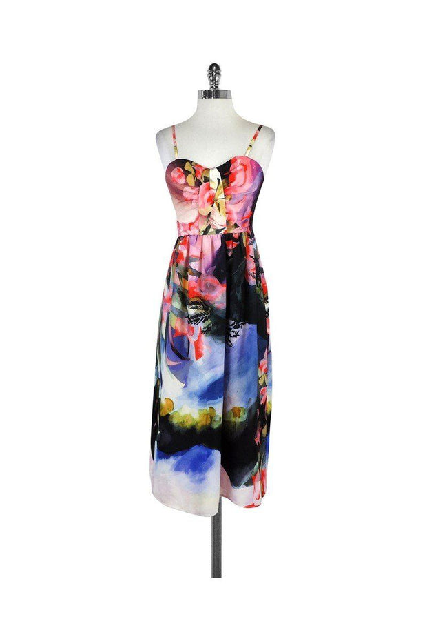 Current Boutique-Corey Lynn Calter - Multicolor Floral Spaghetti Strap Dress Sz 0