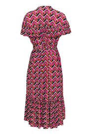 Current Boutique-Corey Lynn Calter - Pink & Orange Printed Ruffle Dress Sz XSP