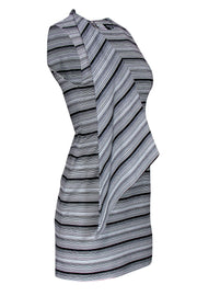 Current Boutique-Creatures of the Wind - Grey & White Striped Sheath Dress Sz 2