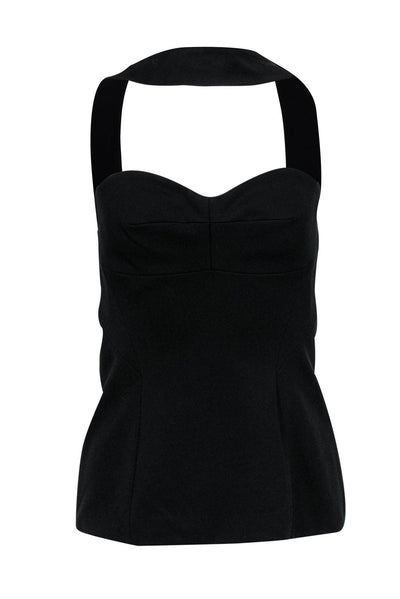 Current Boutique-Cushnie et Ochs - Black Bustier-Style Halter Top Sz 6