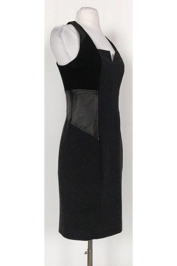 Current Boutique-Cut 25 by Yigal Azrouel - Grey & Black Fitted Dress Sz 8