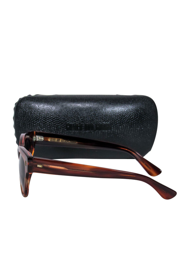 Current Boutique-Cutler and Gross - Brown Marbled Cat Eye Sunglasses