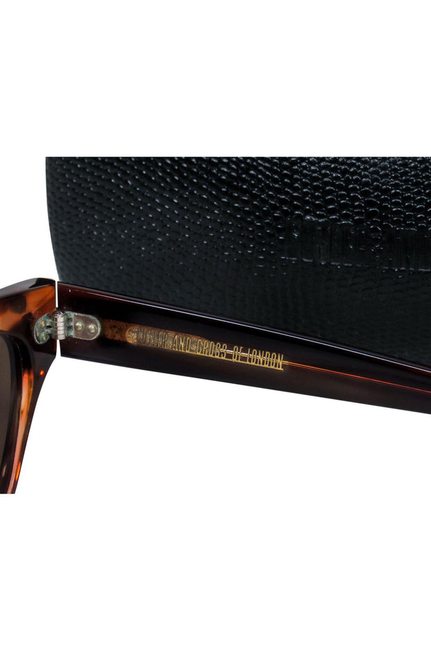 Current Boutique-Cutler and Gross - Brown Marbled Cat Eye Sunglasses