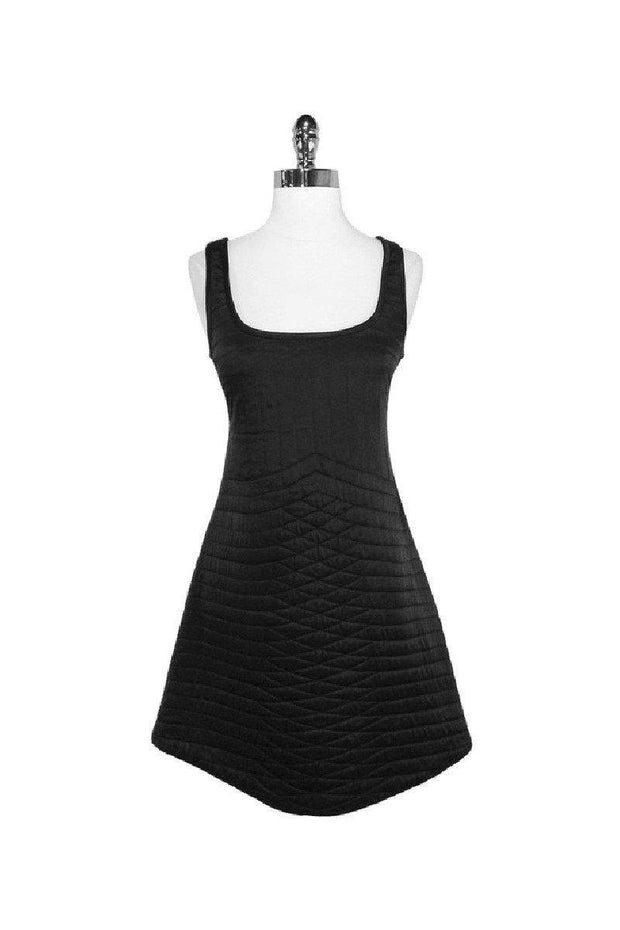 Current Boutique-Cynthia Rowley - Black Quilted Silk Dress Sz 8