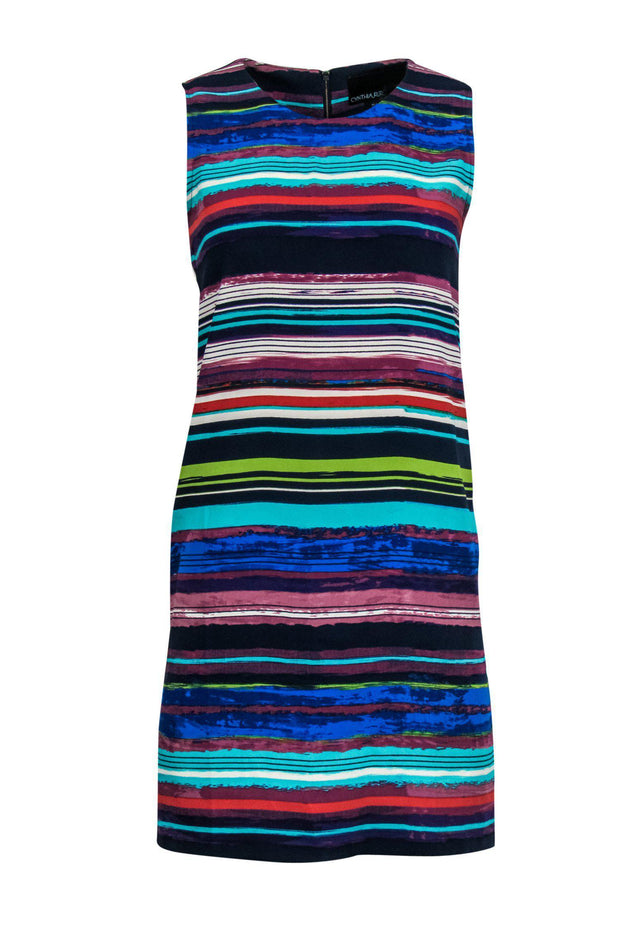 Current Boutique-Cynthia Rowley - Multicolored Striped Shift Dress Sz 0