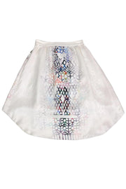 Current Boutique-Cynthia Rowley - Off-White High Low Printed Skirt Sz 8