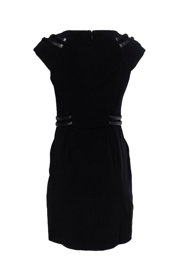 Current Boutique-Cynthia Steffe - Black Dress w/ Leather Buckle Sz 2