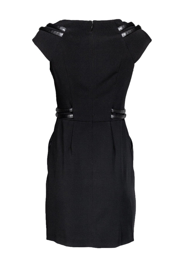 Current Boutique-Cynthia Steffe - Black Dress w/ Leather Buckle Sz 2