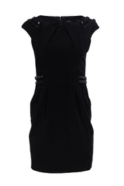 Current Boutique-Cynthia Steffe - Black Dress w/ Leather Buckle Sz 2