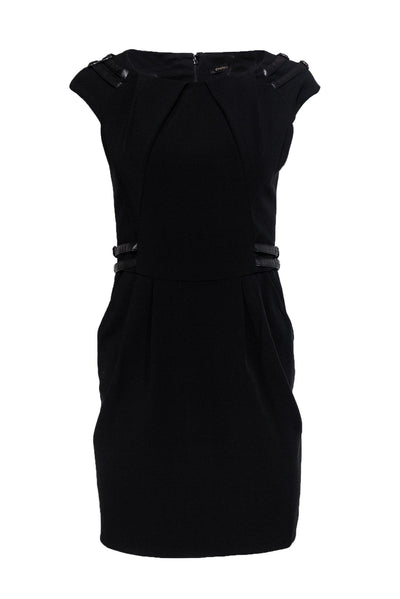 Current Boutique-Cynthia Steffe - Black Dress w/ Leather Buckle Sz 2