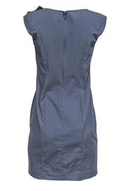 Current Boutique-Cynthia Steffe - Dark Slate Blue Sheath Dress w/ Ruffles Sz 6