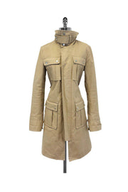 Current Boutique-DSQUARED2 - Tan Cotton Utility Trench Coat Sz 8